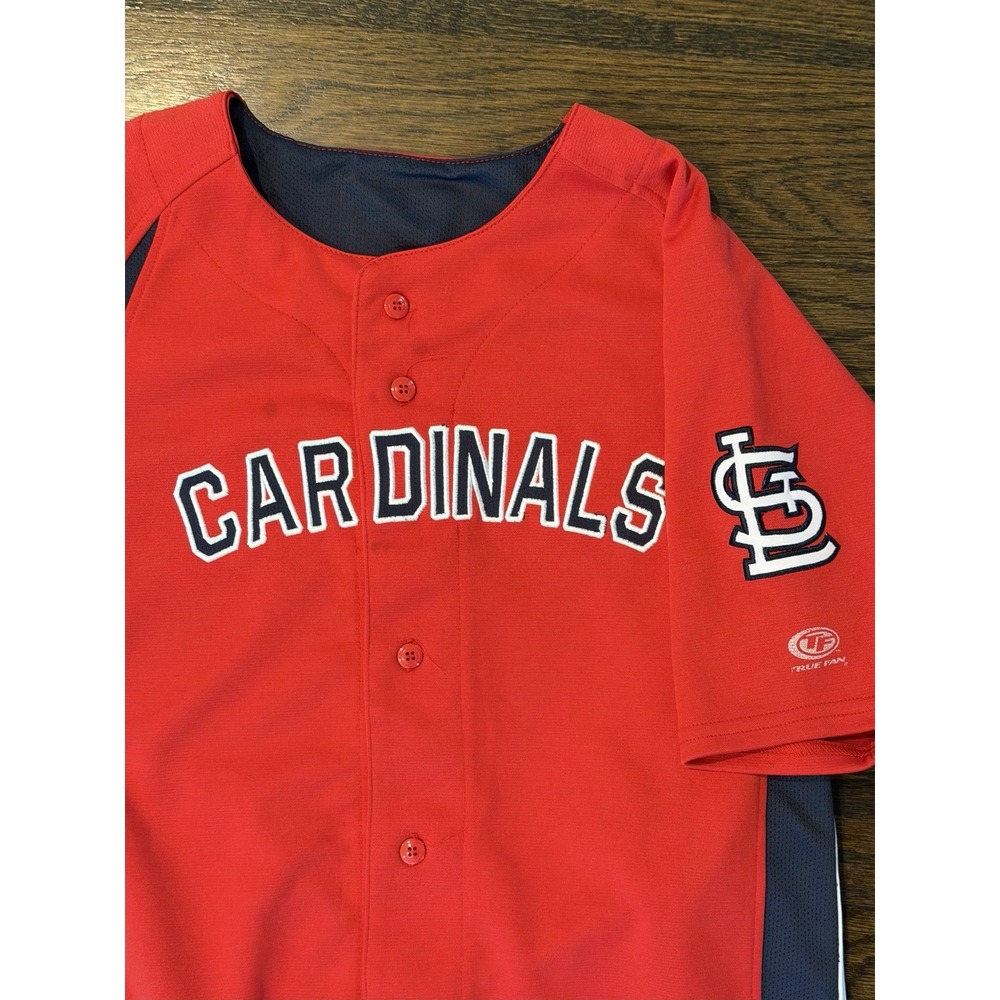 True Fan St Louis Cardinals Baseball Jersey Youth Kids Size Small MLB Playoffs